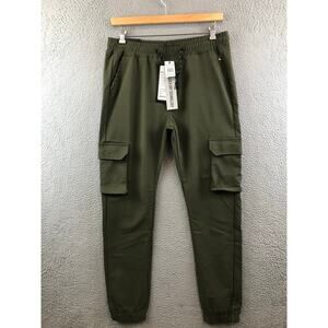 NWT Men’s Vertical Sport Green Stretch Cargo Pocket Jogger Pants XL